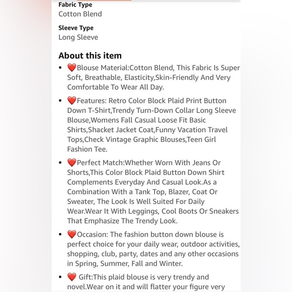 NWT Womens Colorful Plaid Flannel Button Down Blouse - Picture 13 of 14